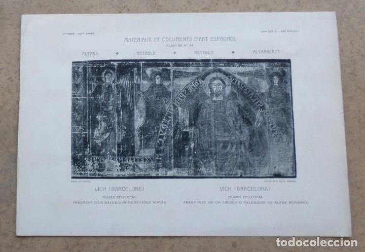 Art: Lamina VICH &ndash; Barcelona &ndash; museo episcopal &ndash; fragmento de un ciborio o baldaqu&iacute;n del altar rom&aacute;nico