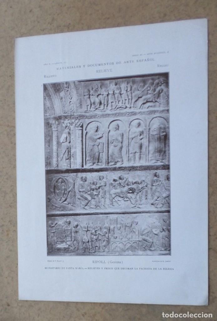 Arte: RIPOLL &ndash; Gerona - monasterio de santa Mar&iacute;a &ndash; relieves y frisos que decoran la fachada d la iglesia
