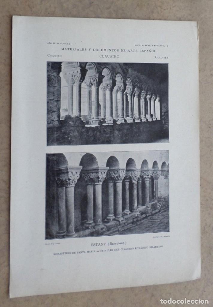 Arte: ESTANY &ndash; Barcelona &ndash; monasterio de Santa Mar&iacute;a Detalles del claustro rom&aacute;nico Bizantino