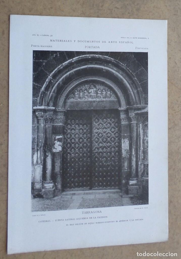 Kunst: TARRAGONA &ndash; catedral &ndash; puerta lateral izquierda de la fachada