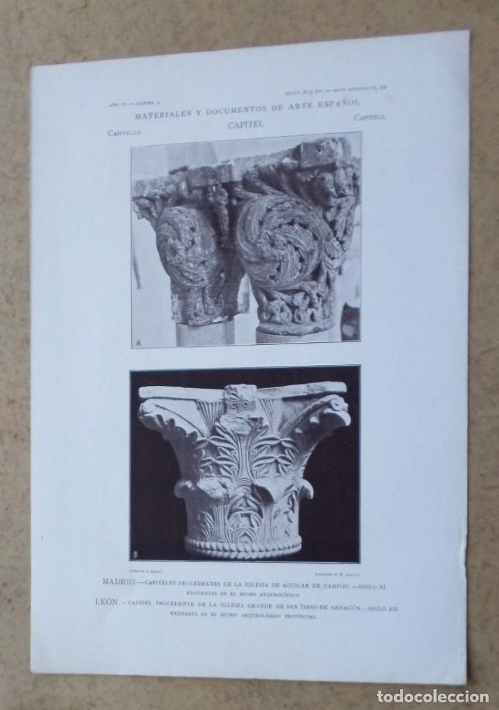 Arte: MADRID &ndash; capiteles procedentes de la iglesia de Aguilar de Campoo LEON &ndash; capiteles procedentes de l