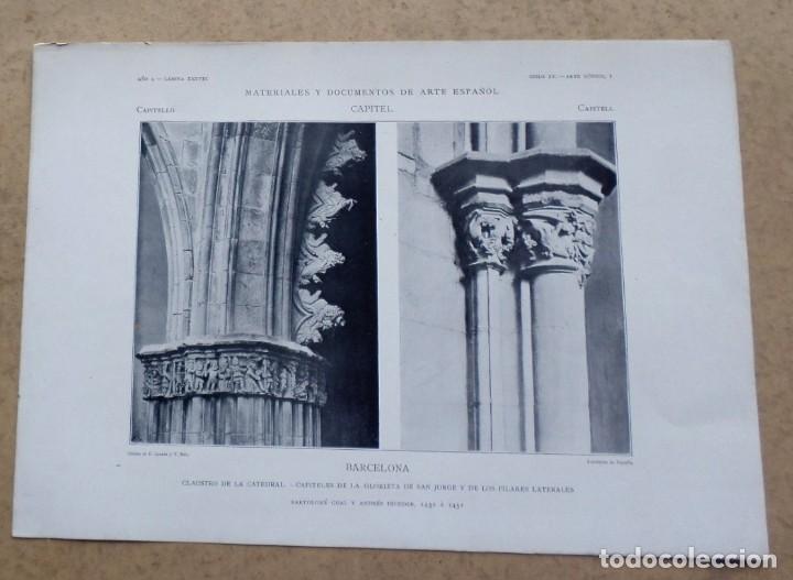 Art: BARCELONA &ndash; claustro de la catedral &ndash; capiteles de la glorieta de San Jorge y de los pilares