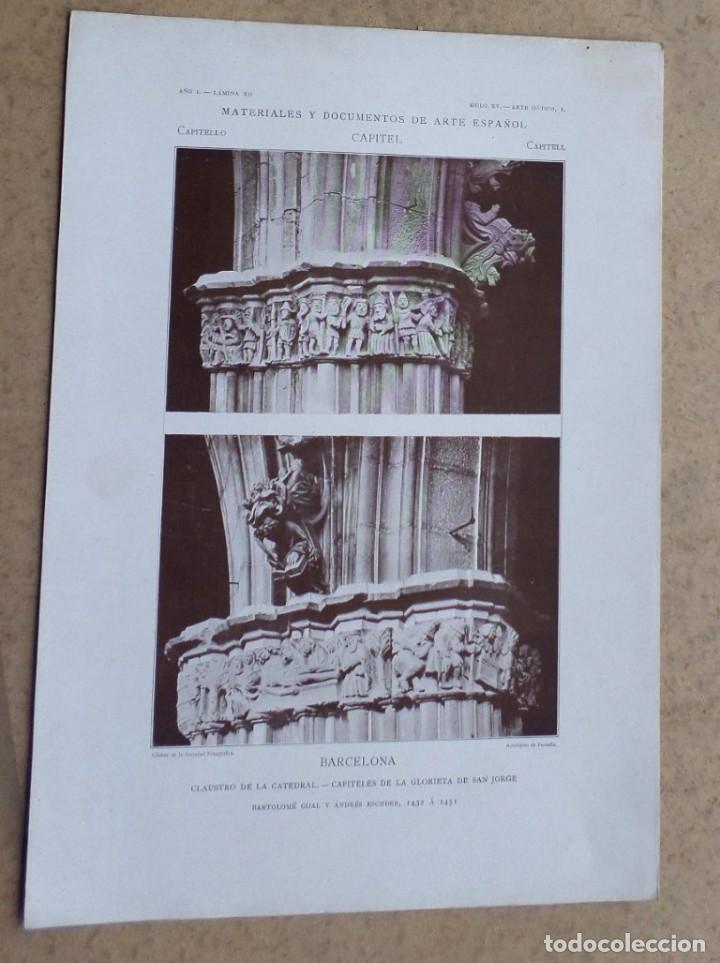 Art: BARCELONA &ndash; claustro de la catedral &ndash; capiteles de la glorieta de San Jorge