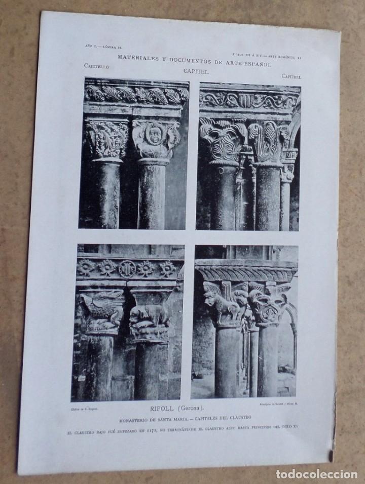 Art: RIPOLL &ndash; Gerona &ndash; monasterio de Santa Mar&iacute;a &ndash; capiteles del claustro