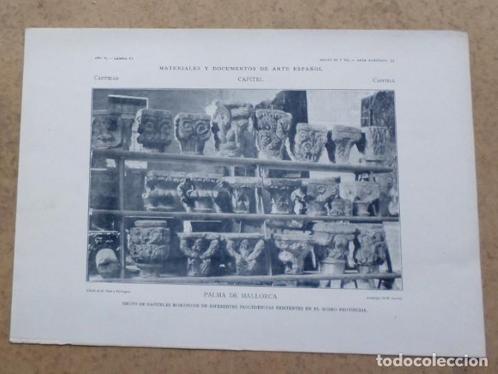 Art: PALMA DE MALLORCA &ndash; grupo capiteles rom&aacute;nicos de diferentes procedencias existentes en el museo prov