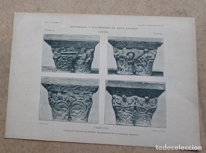 Arte: PAMPLONA &ndash; capiteles rom&aacute;nico bizantinos, procedentes de la catedral antigua