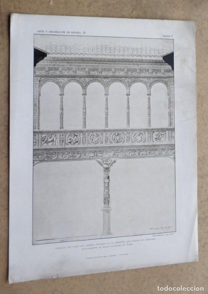 Arte: ZARAGOZA &ndash; palacio de las infantas &ndash; detalle del patio