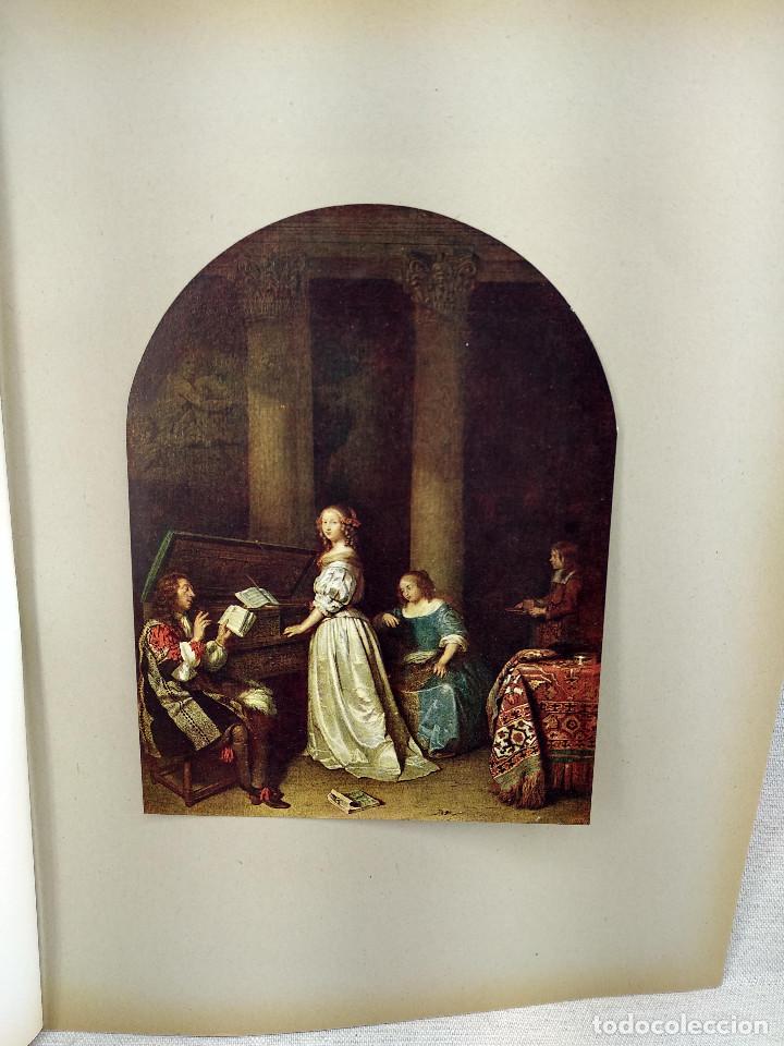 Kunst: Cantando con piano de Kaspar Netscher, de Dresdner Galerie 1915, plancha n&ordm; 10 , musica