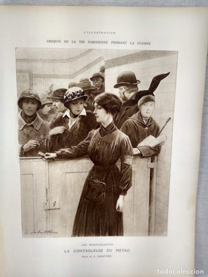 Art: La controladora del metro de Sabattier, L&acute;Illustration francaise Noel de 1915