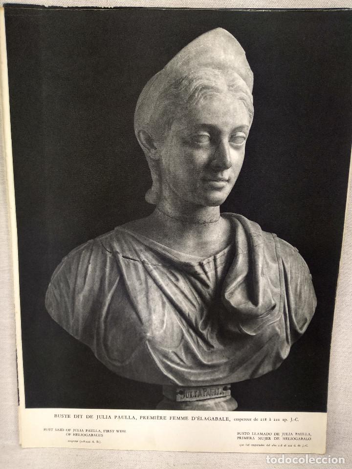 Arte: Busto de Julia Paulla, LA SCULPTURE AU MUSEE DU LOUVRE 1950