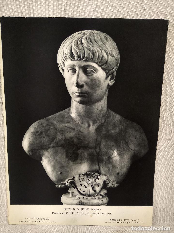 Arte: Busto de un joven romano, LA SCULPTURE AU MUSEE DU LOUVRE 1950