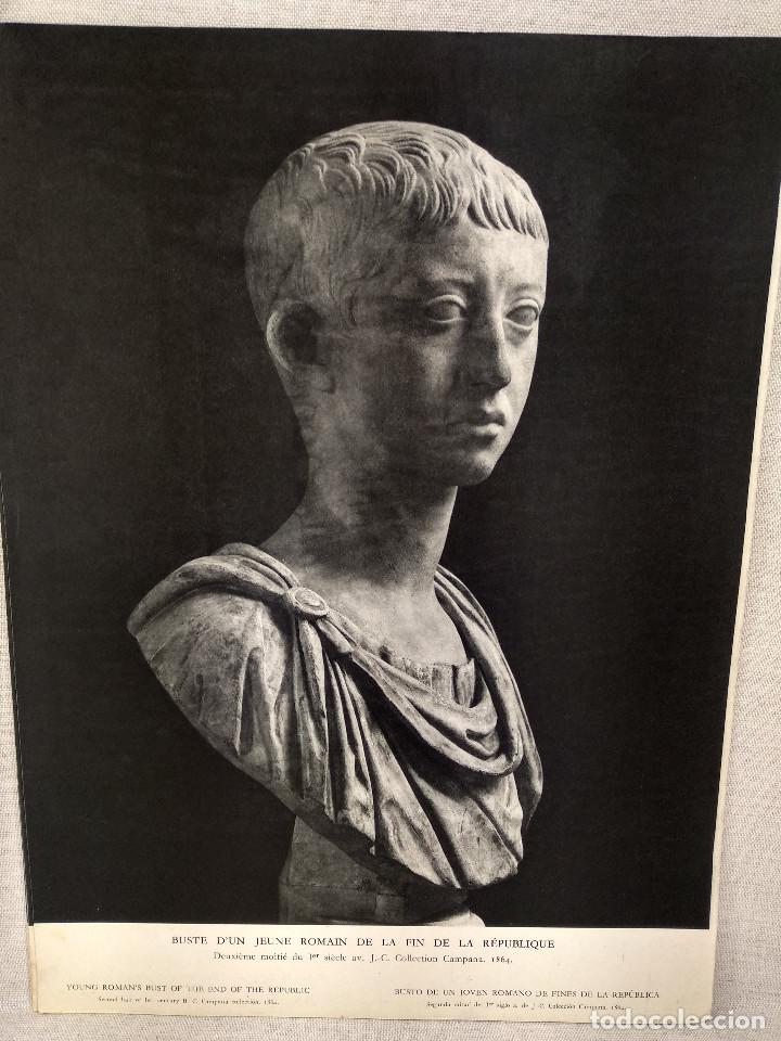 Arte: Busto de un joven romano, LA SCULPTURE AU MUSEE DU LOUVRE 1950