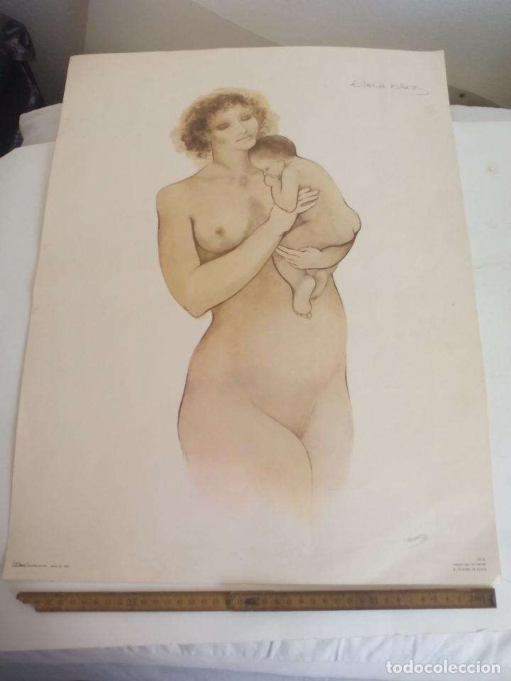 Art: ANTIGUA LAMINA. MUJER CON NI&Ntilde;O O BEB&Eacute;. ELIAN DE LOS MEROS?, EDICIONES DE ARTE. 1981. MADRID. ED 32