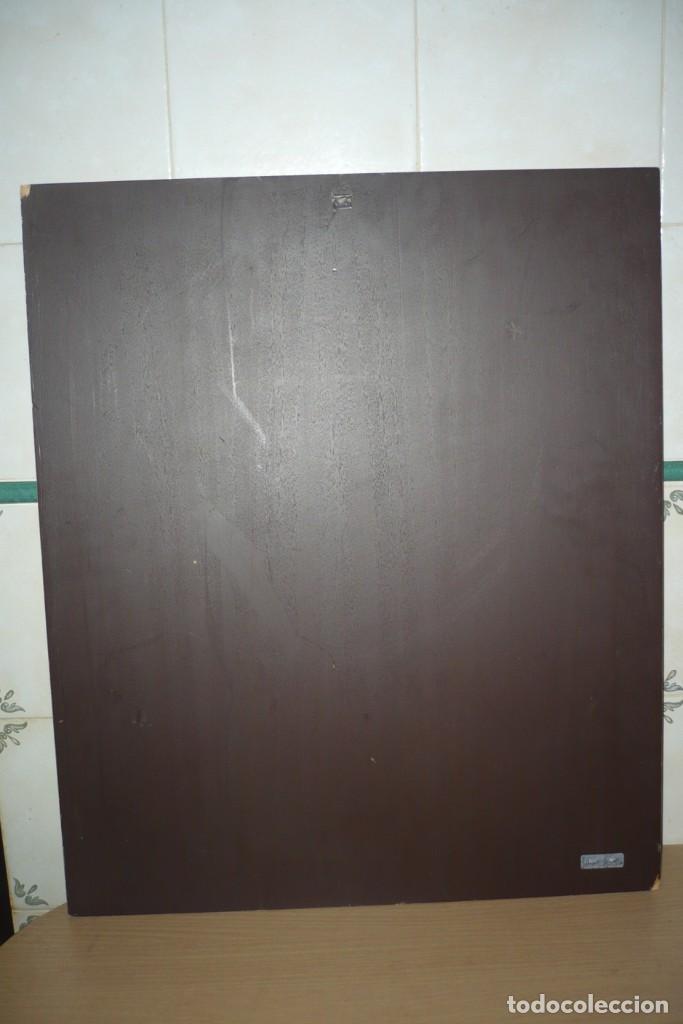 Arte: Antigua Lamina sobre Tabla decorada - Foto 7