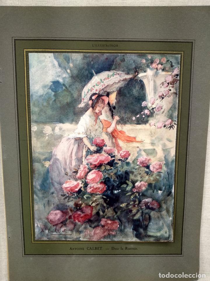Art: En el jardin de rosas de Antoine Calbet, Illustration francaise, Noel de 1922,