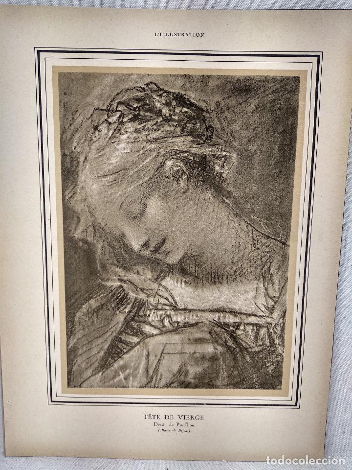 Arte: Cabeza de Virgen de Prud&acute;hon, Illustration francaise, Salon de 1922,