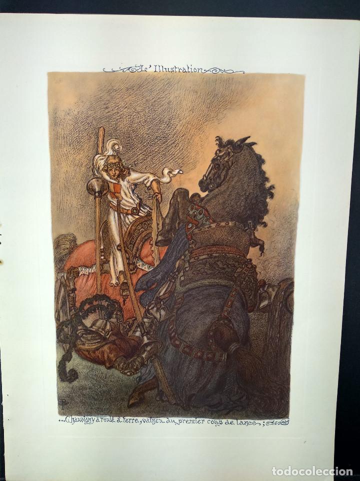 Arte: Chevalier, premier coup de lance , Illustration francaise Noel de 1928