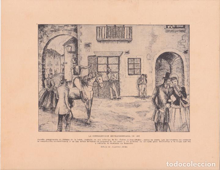 Arte: ANTIGUA L&Aacute;MINA, BARCELONA - LA CONTRIBUCI&Oacute;N EXTRAORDINARIA DE 1842 - DIBUJO DE ANGELINA ABI&Aacute;N