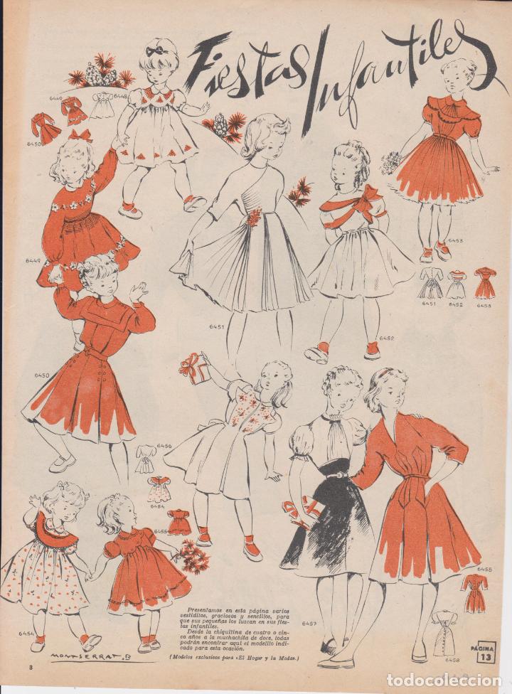 Arte: ANTIGUA LAMINA DE MODA INFANTIL - FIGURINES FIESTAS INFANTILES - ILUSTRACIONES DE MONTSERRAT BARTRA