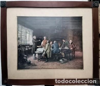 Art: LAMINA REPRODUCCION CUADRO ENMARCADA CON CRISTAL ESCENA INGLESA - CUADRO-465