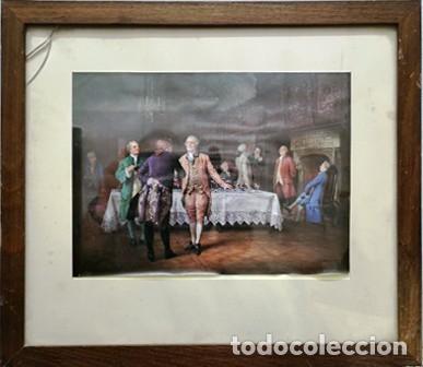 Art: LAMINA REPRODUCCION CUADRO ENMARCADA CON CRISTAL ESCENA INGLESA - CUADRO-467