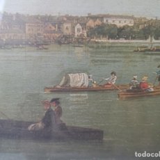 Arte: CUADRO LAMINA MARCO Y CRISTAL - CANALETTO - 'LONDON TROUGHT WESTMINSTER BRIGDE' (DETAILS). 64X29 CM. Lote 283387583