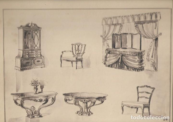 Arte: 1508- 11 LAMINAS DE MUEBLES DE ESTILO - Foto 10