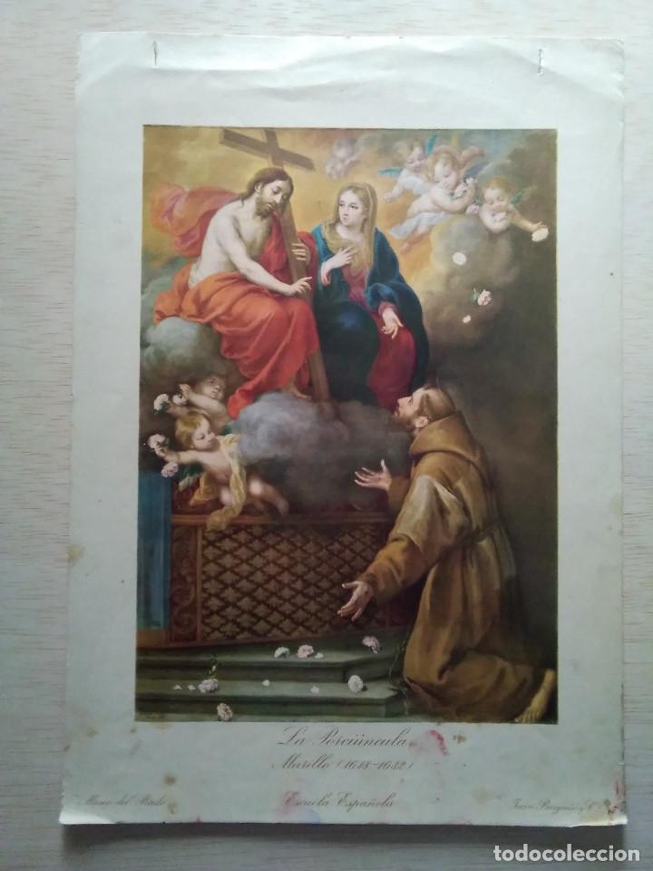 Kunst: LAMINA LA PORCIUNCULA MURILLO 1618-1682 ESCUELA ESPA&Ntilde;OLA MUSEO DEL PRADO