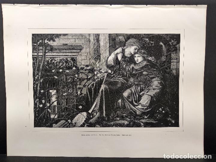 Art: Amor entre las ruinas de Edward Burne Jones, The Art Journal Annual de 1891,