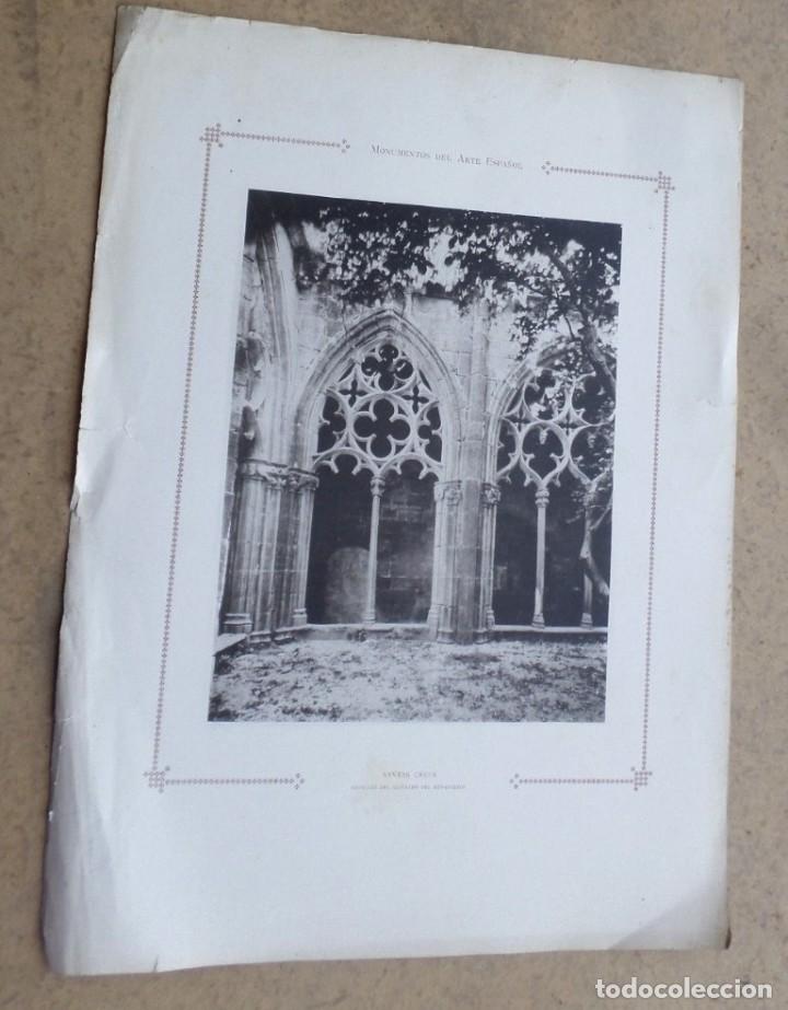 Art: SANTA CREUS detalle del claustro del monasterio - Monumento del arte espa&ntilde;ol