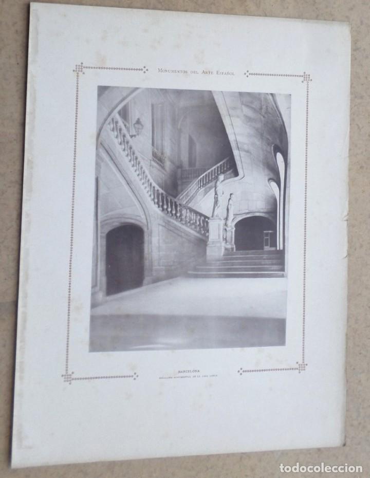 Art: BARCELONA &ndash; escalera monumental de la casa lonja -- Monumento del arte espa&ntilde;ol