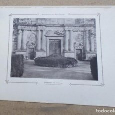 Arte: ALHAMBRA DE GRANADA – FACHADA DEL PALACIO DE CARLOS V -- MONUMENTO DEL ARTE ESPAÑOL