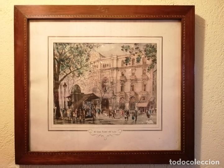 Art: CUADRO DEL GRAN TEATRO DEL LICEO - BARCELONA - L&Aacute;MINA IMPRESA