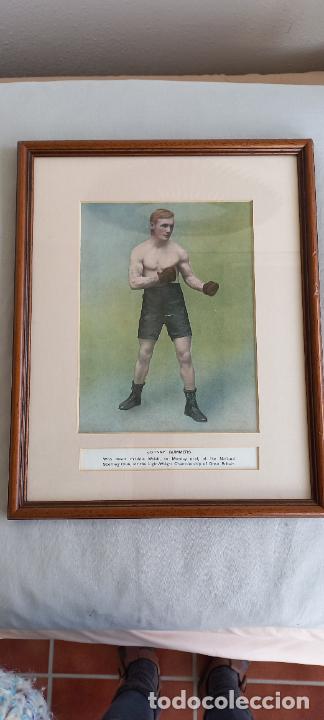Kunst: CUADRO ENMARCADO, BOXEADOR JOHNNY SUMMERS, CAMPEON PESO WELTER IMPERIO BRITANICO PRINCIPIOS S. XX