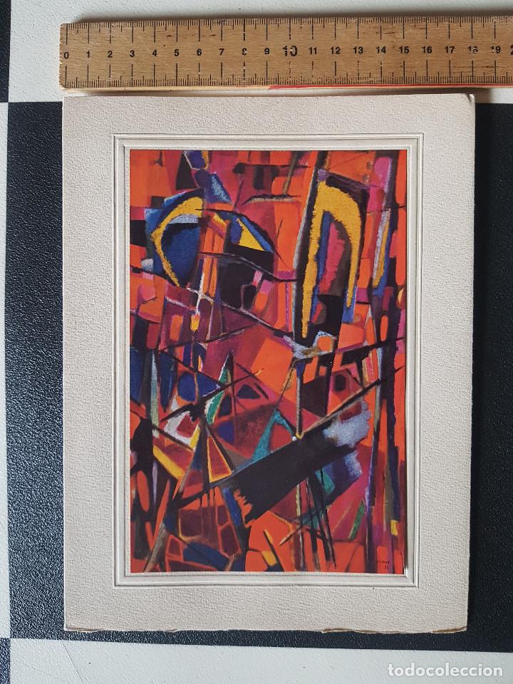 Art: vintage postal enmarcada cuadroJEAN BAZAINE lamina CHICAGO 1953 MAEGHT EDITOR 1959