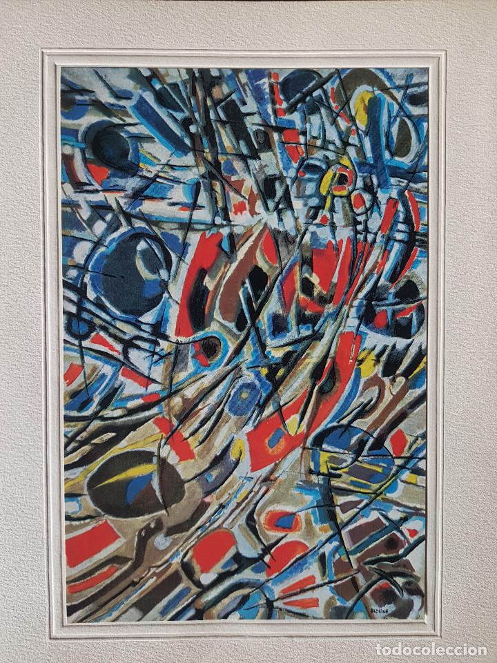 Art: vintage postal enmarcada cuadroJEAN BAZAINE lamina La terre et le ciel 1950 MAEGHT EDITOR 1959