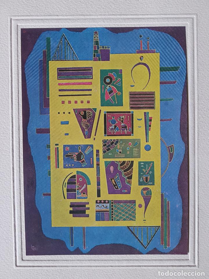 Art: vintage postal enmarcada cuadro KANDINSKY lamina CONGLOMERAT 1943 MAEGHT EDITOR 1959
