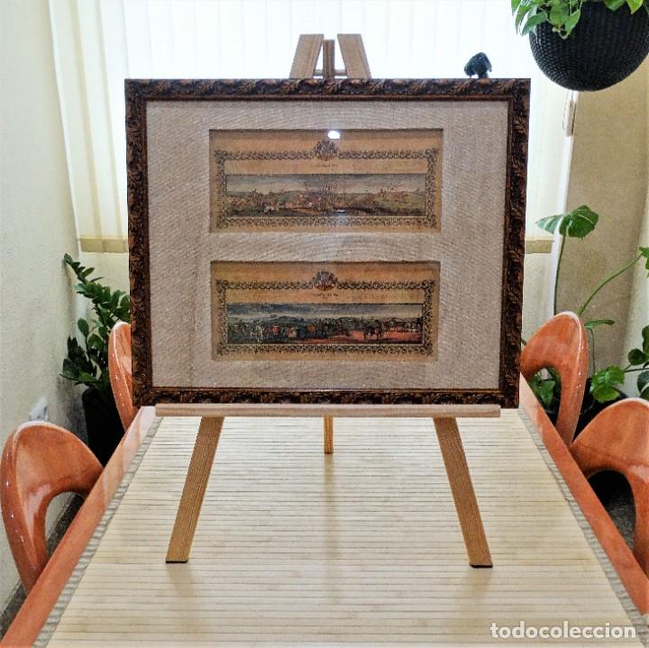 Kunst: Dos l&aacute;minas enmarcadas &ldquo;La caza&rdquo;