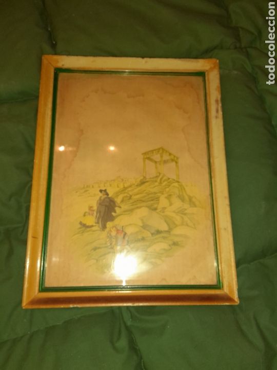 Arte: ANTIGUA LAMINA ENMARCADA CRISTAL CS DE TEJADA CASTILLA UNICA?
