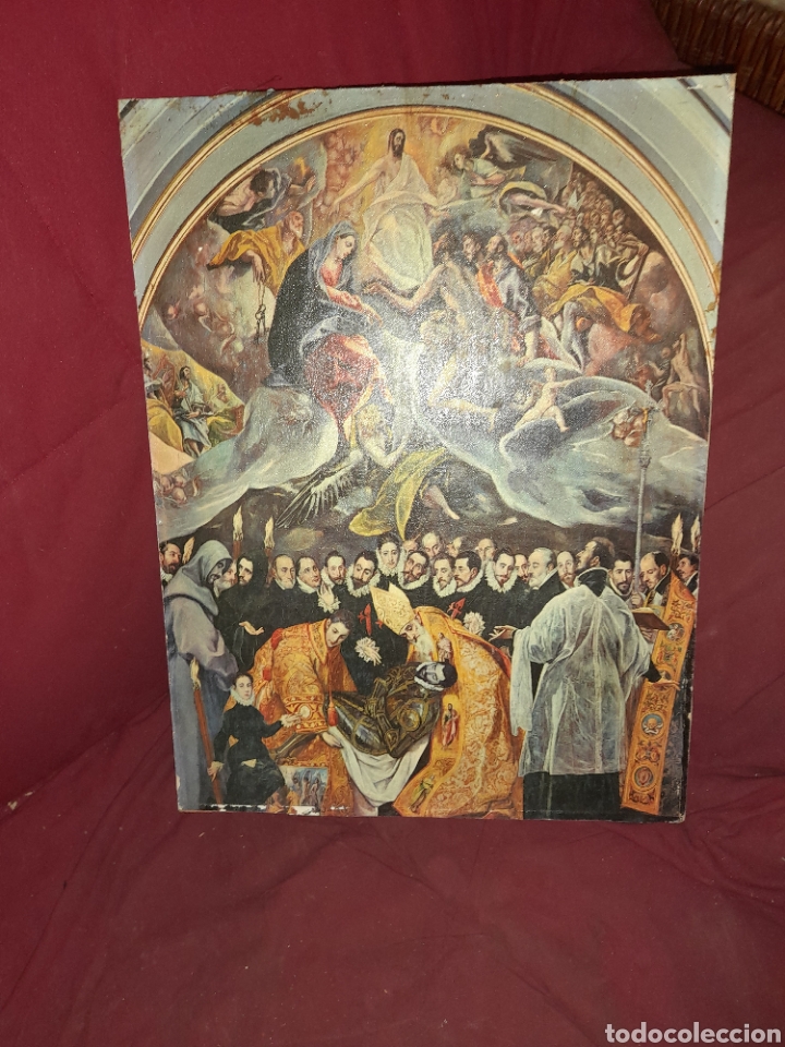 Art: ANTIGUA LAMINA SOBRE TABLILLA EL ENTIERRO DEL CONDE ORGAZ