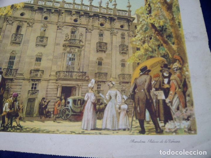 Arte: Lamina Palacio de la Virreina Barcelona - Barroco catalan (1778)