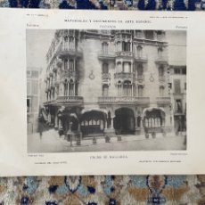 Arte: FOTOTIPIA ORIGINAL DE 1906. PALMA DE MALLORCA FACHADA GRAN HOTEL. MATERIALES Y DOCUMENTOS DE ARTE. Lote 331867723