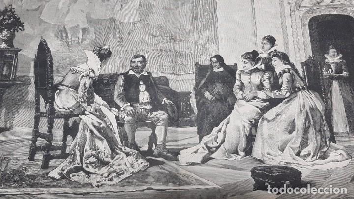 Arte: PLATICA DE SANCHO PANZA CON DUQUESA Y DONCELLAS - Foto 1