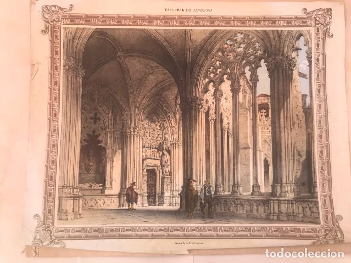 Kunst: 330- PAMPLONA CATEDRAL - PRECIOSA LAMINA PORTICO DE LA SALA PRECIOSA- A&Ntilde;OS 1940/50