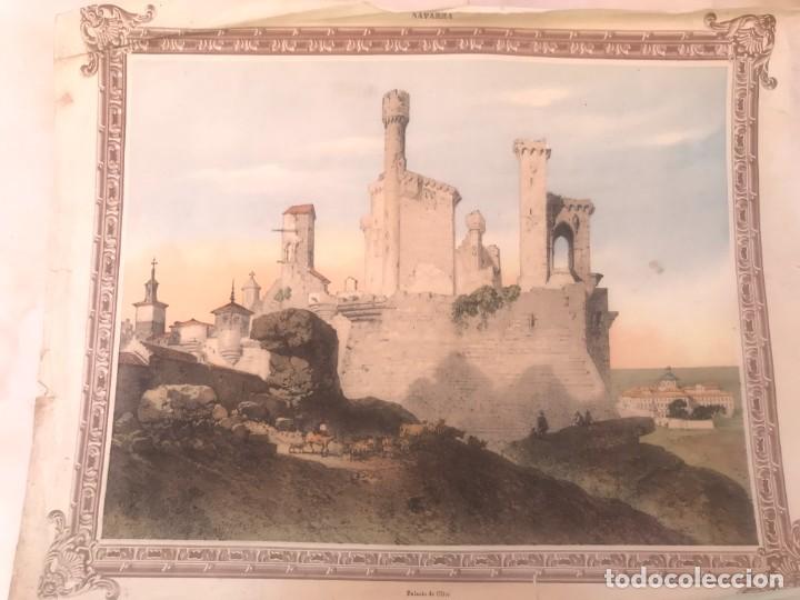 Kunst: 330- NAVARRA - LAMINA DEL PALACIO DE OLITE- A&Ntilde;OS 1940/50