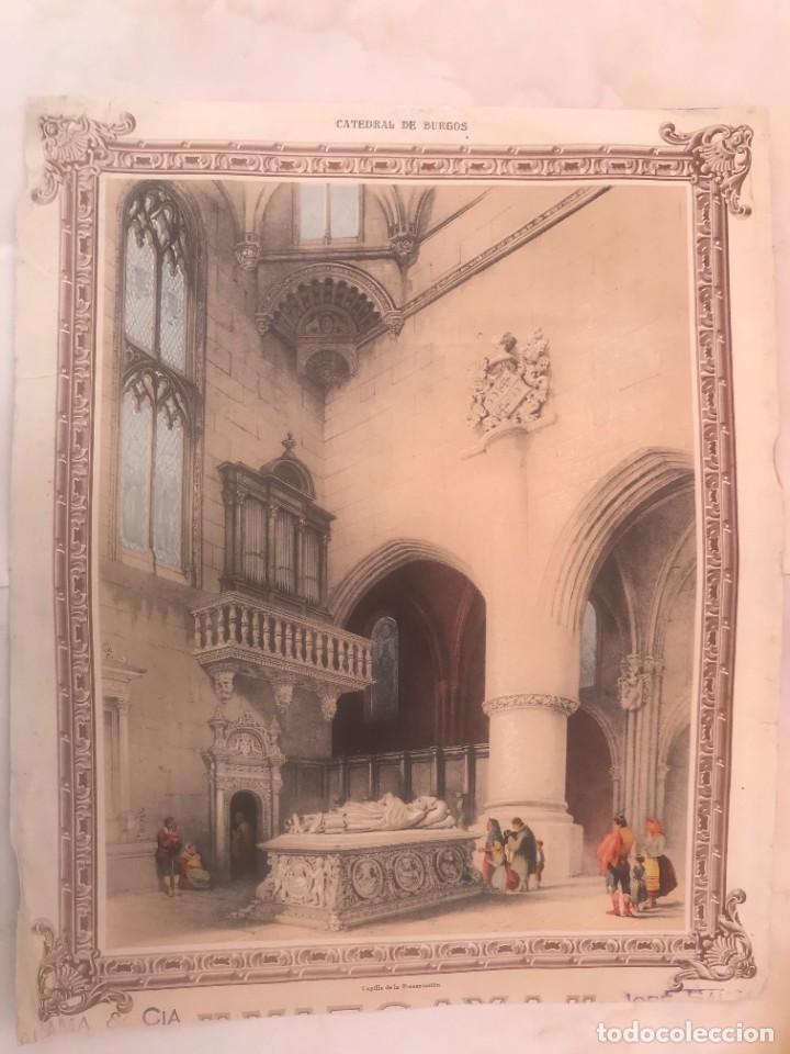 Kunst: 330- BURGOS - LAMINA DE LA CATEDRAL DE BURGOS CAPILLA DE LA PRESENTACI&Oacute;N - A&Ntilde;OS 1940/50