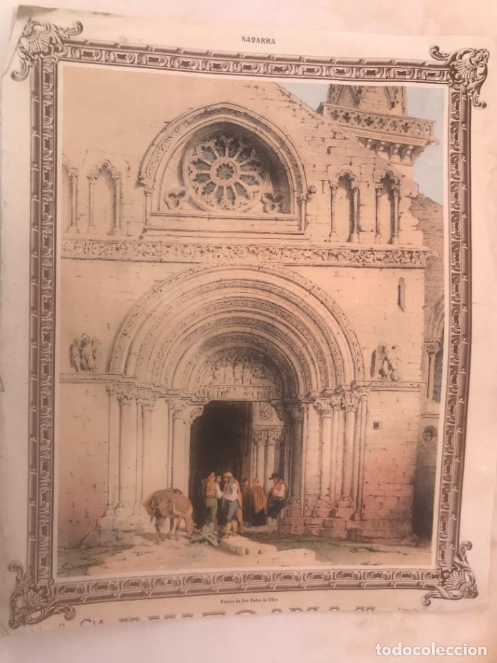 Kunst: 330- NAVARRA - LAMINA DEL PORTICO DE SAN PEDRO DE OLITE - A&Ntilde;OS 1940/50