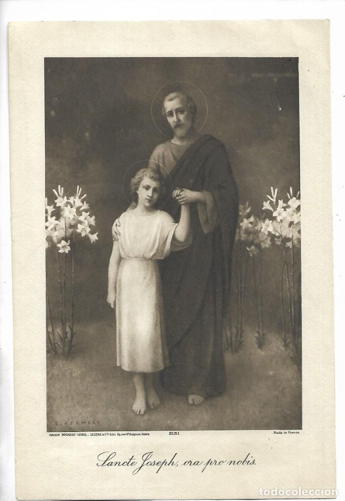 Kunst: 330- LAMINA RELIGIOSA - SANTE JOSEPH ORA PRO NOBIS