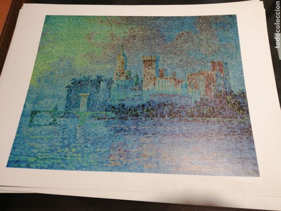 Kunst: SIGNAC, CASTILLO PAPAS, ANTIGUA L&Aacute;MINA TEXTURIZADA, A&Ntilde;O 1972, LABORATORIOS MADE. 40X30 CM