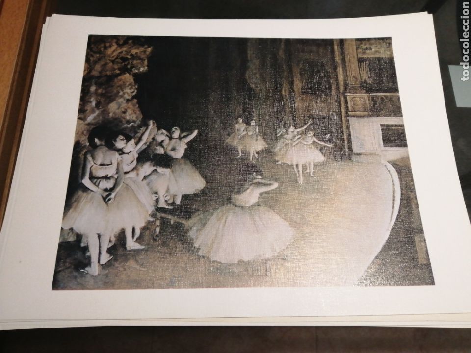 Kunst: DEGAS,BALLET , ANTIGUA L&Aacute;MINA TEXTURIZADA, A&Ntilde;O 1972, LABORATORIOS MADE. 40X30 CM